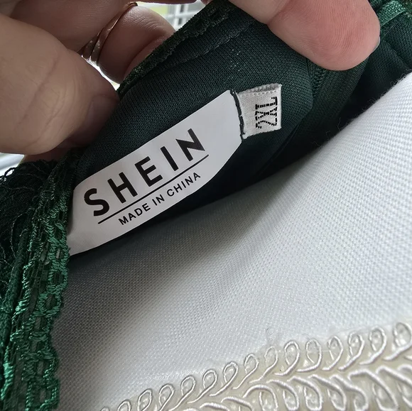 Shein Emerald Lace Maxi Dress - Picture 4 of 5